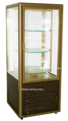 Витрина холодильная полюс carboma r120cвр (вентилируемый), вращающиеся стеклянные полки