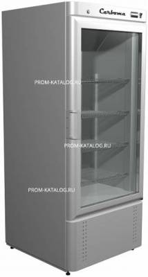 Холодильный шкаф Полюс Carboma R560 С (стекло) INOX