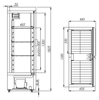 Холодильный шкаф Полюс ШХ-0,8 Inox